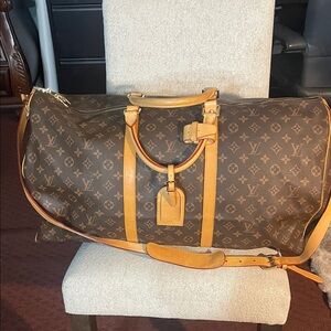 Louis Vuitton Classic Monogram Tan Duffel Bag